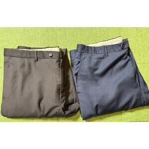 Santorelli Lot Of 2 Dress Pants Mens 100% WV Business Academia Italy Bundle